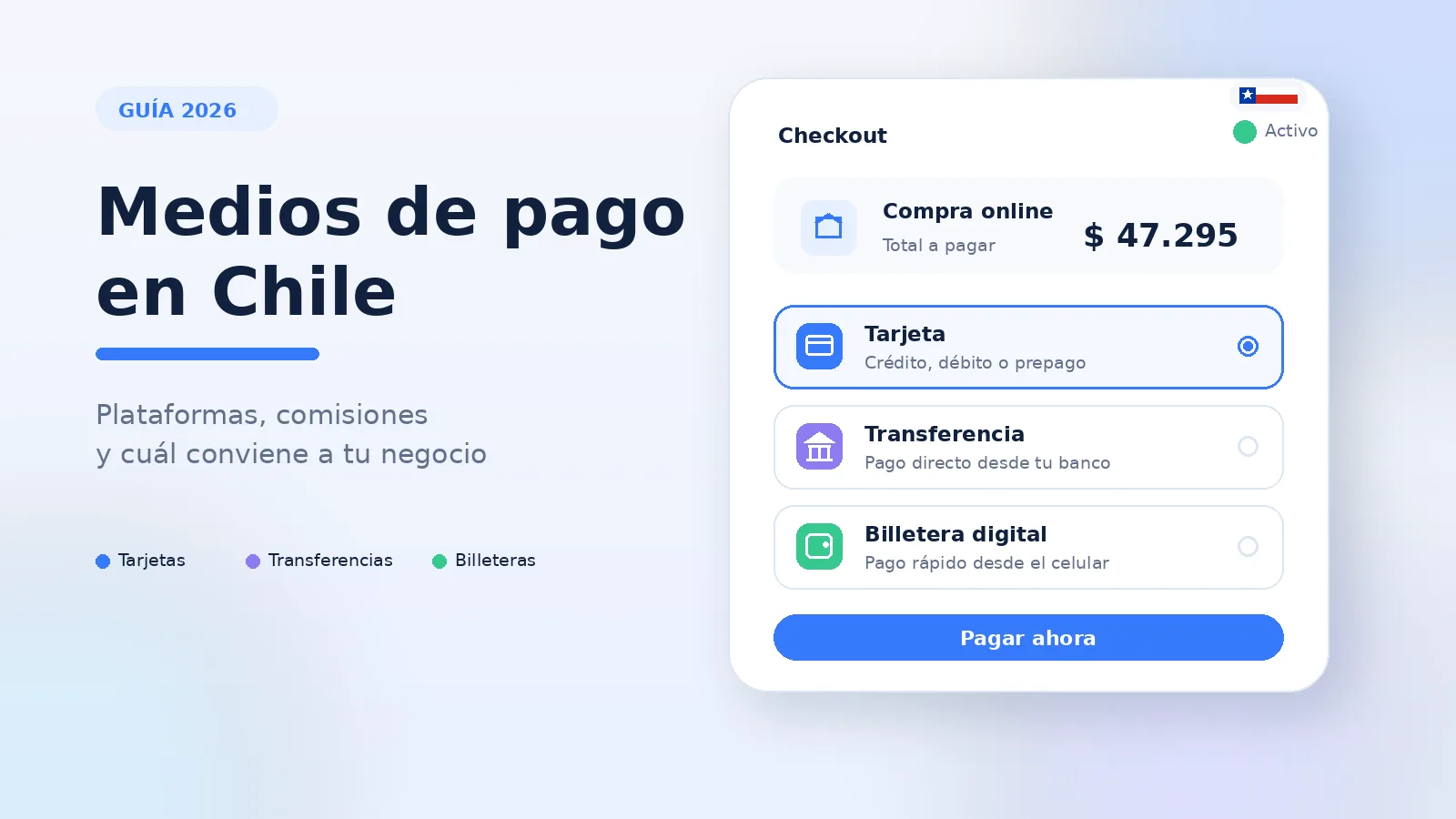 Portada de Medios de pago en Chile 2026: guía completa de plataformas, comisiones y cuál conviene a tu negocio